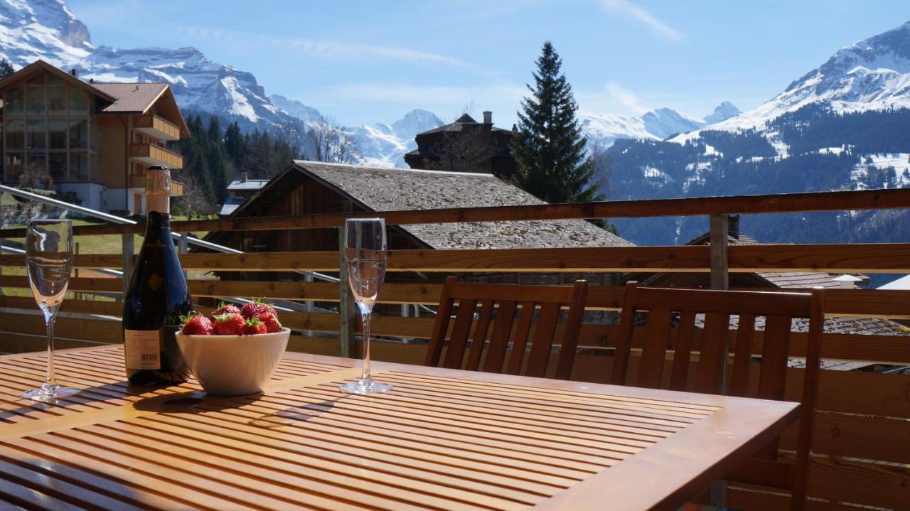 Chalet Am Acher 3 Lägenhet Wengen Exteriör bild