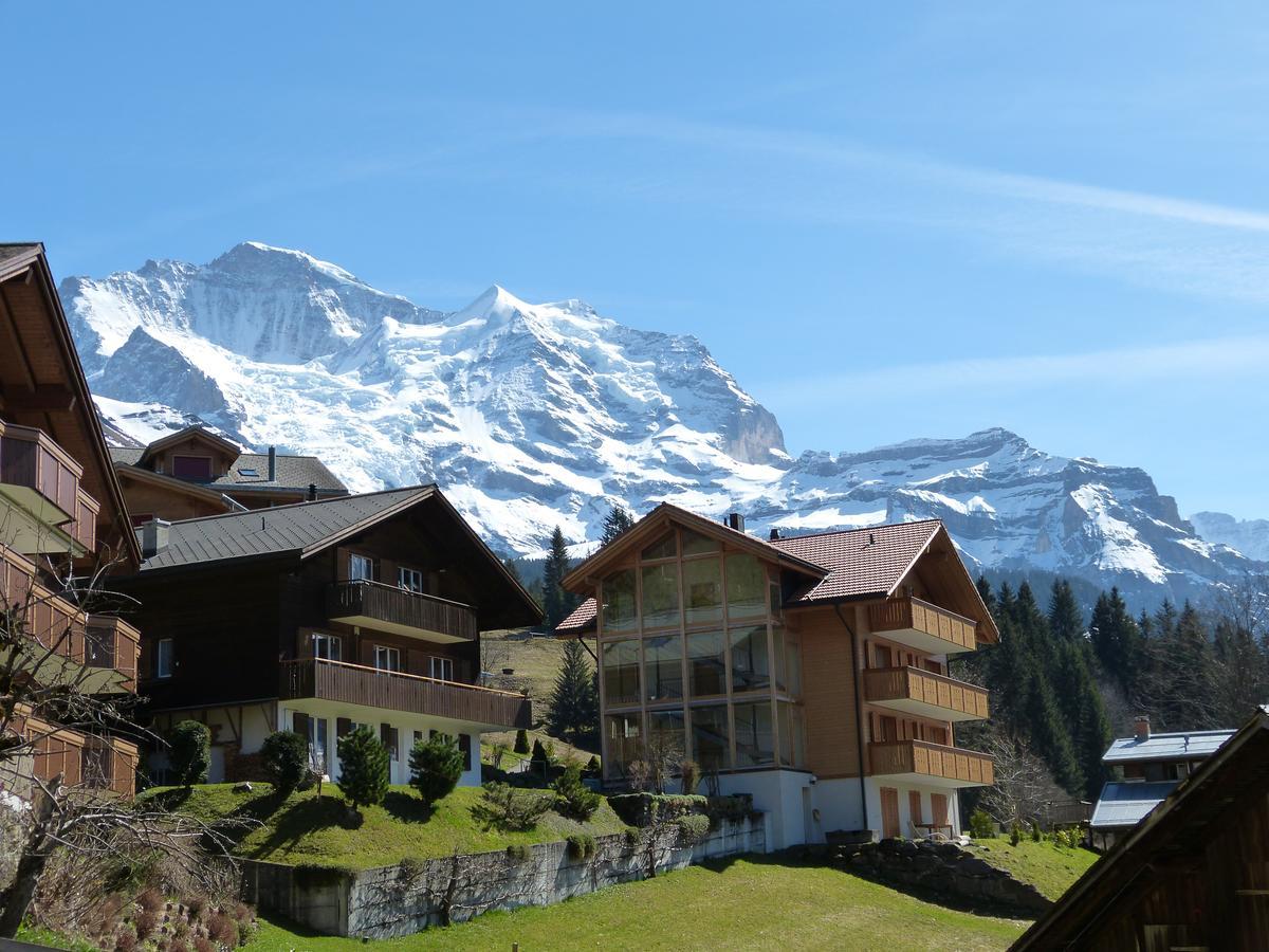 Chalet Am Acher 3 Lägenhet Wengen Exteriör bild