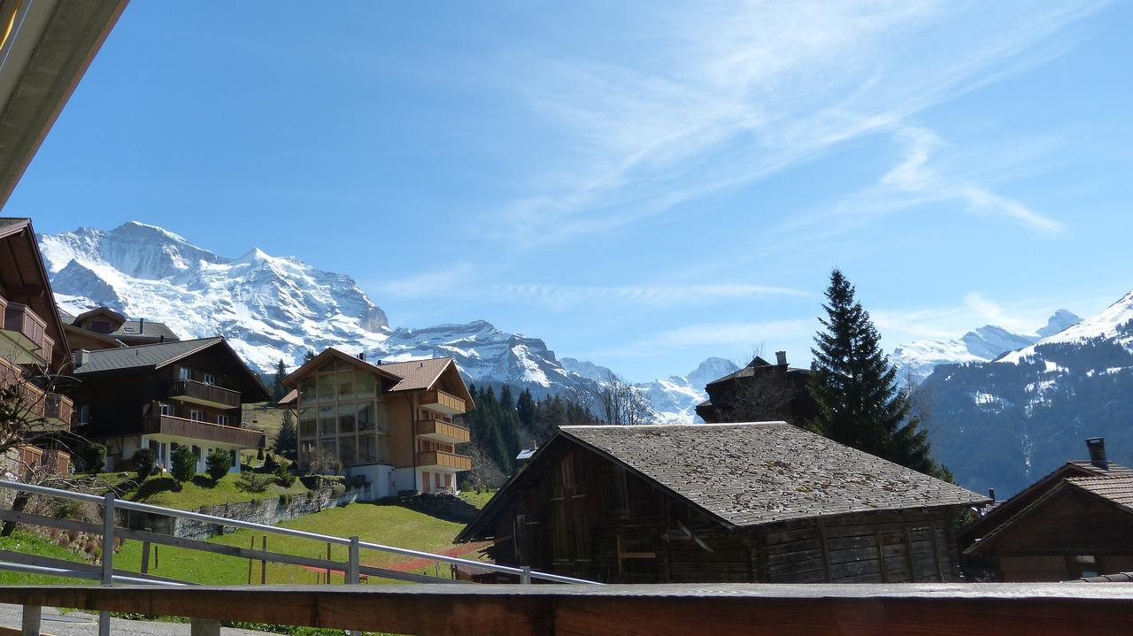 Chalet Am Acher 3 Lägenhet Wengen Exteriör bild